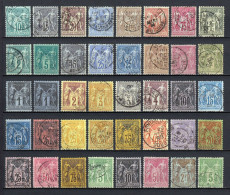 France 1876/1890 - Belle Collection Au Type Sage COTE +930 € - TB D'ASPECT - Sammlungen