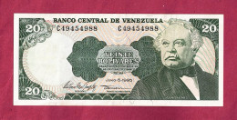 Venezuela, 5.6.1995- 20 Veinte Bolivares. Jose Antonio Paez- C49454988. SPL- EF XF- SUP. - Venezuela