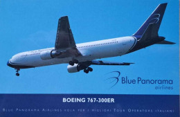 BLUE PANORAMA B767 Postcard - Airline Issue - 1946-....: Moderne