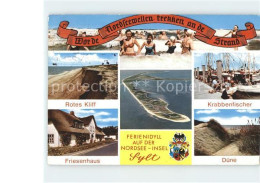 71719620 Insel Sylt Rotes Kliff Friesenhaus Krabbenfischer Duene Wappen Fliegera - Other & Unclassified