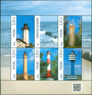 POLAND 2015 LIGHTHOUSES S/S OF 6** - Phares