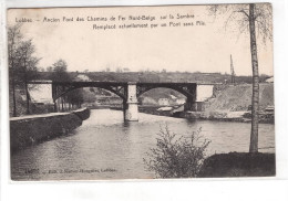 Lobbes Ancien Pont Des Chemins De Fer Nord Belge Sur La Sambre Remplacé Actuellement Par Un Pont Sans Pile - Lobbes