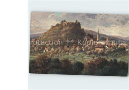 71719387 Lindenfels Odenwald Ortsansicht Mit Kirche Und Burg Kuenstlerkarte No.  - Andere & Zonder Classificatie