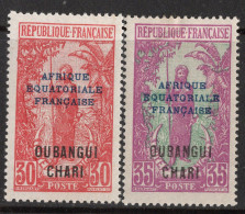 Oubangui Timbres-Poste N°52* & 53* Neufs Charnières TB Cote : 1€75 - Neufs