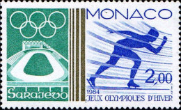 Monaco Poste N** Yv:1416/1417 Jeux Olympiques D'hiver Sarajevo - Unused Stamps