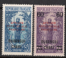 Oubangui Timbres-Poste N°56* & 57* Neufs Charnières TB Cote : 1€50 - Unused Stamps