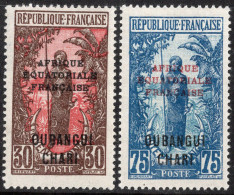 Oubangui Timbres-Poste N°64* & 66* Neufs Charnières TB Cote : 2€25 - Neufs