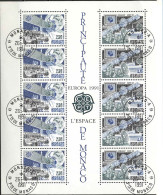 Monaco Bloc Obl Yv:52 Mi:50 Europa Cept L'Europe & L'espace Monaco 26-4-1991 (TB Cachet à Date) - Blocks & Sheetlets