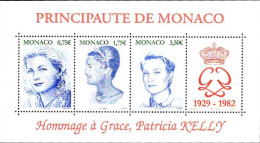 Monaco Bloc N** Yv:89 Hommage à Grace Patricia Kelly - Blocks & Kleinbögen