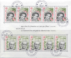 Monaco Bloc Obl Yv:18 Mi:16 Europa Cept Personnages Célèbres Monaco 28-4-1980 (TB Cachet à Date) - Blocks & Sheetlets