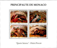 Monaco Bloc N** Yv:87 Quatres Saisons Palais Princier - Blocks & Sheetlets