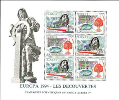Monaco Bloc N** Yv:65 Mi:63 Campagnes Scientifiques Du Prince Albert 1er Petit Pli - Blocks & Sheetlets
