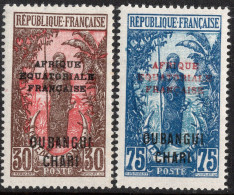 Oubangui Timbres-Poste N°64* & 66* Neufs Charnières TB Cote : 2€25 - Ungebraucht