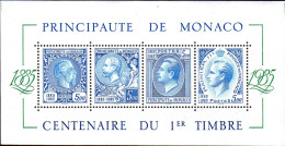 Monaco Bloc N** Yv:33 Mi:31 Centenaire Du 1er Timbre - Blocks & Sheetlets