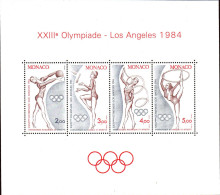 Monaco Bloc N** Yv:27 Mi:25 Los Angeles Gymnastique - Blocks & Sheetlets