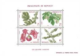 Monaco Bloc N** Yv:26 Mi:24 Les 4 Saisons Du Figuier - Blocks & Kleinbögen