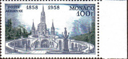 Monaco Avion N** Yv: 69 Mi:601 Ancienne Basilique De Lourdes Bord De Feuille - Luchtpost