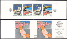 Griechenland Hellas Greece Ἕλλάς 1988: EUROPA "Transport & Communication" (train) Booklet Yvert-n° 1665-1666 ** MNH - 1988