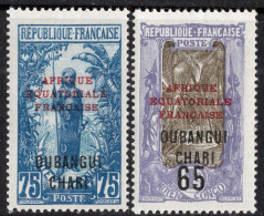 Oubangui Timbres-Poste N°66* & 67* Neufs Charnières TB Cote : 4€00 - Neufs