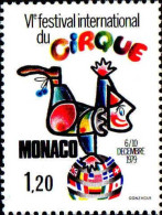 Monaco Poste N** Yv:1201 Mi:1395 Clowns (Dent 1 Peu Courte) - Ungebraucht