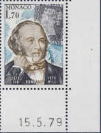 Monaco Poste N** Yv:1202 Mi:1396 Sir Rowland Hill Coin D.feuille Daté 15-5-79 - Unused Stamps