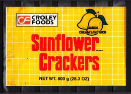 Label, Sunflower Crakers. Croodly Foods.  Quezon City. Philippines. - Autres & Non Classés