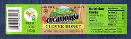 Used Label, Etichetta Usata- Clover Honey, Cucamonga- California. - Autres & Non Classés