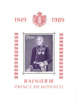 Monaco Bloc N** Yv:45 Mi:43 Rainier III Prince De Monaco (Thème) - Royalties, Royals