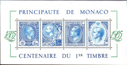 Monaco Bloc N** Yv:33 Mi:31 Centenaire Du 1er Timbre (Thème) - Familles Royales
