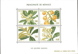 Monaco Bloc N** Yv:31 Mi:29 Les 4 Saisons Du Bibassier (Thème) - Trees