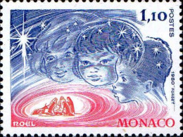 Monaco Poste N** Yv:1249/1250 Noël Enfants & Crèches (Thème) - Noël