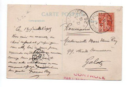 N° 147 Sur Carte Postale - Bureau TRESOR ET POSTE N° 26 - Pour ROUMANIE - Griffe " Controlé Par L' Autorité Militaire " - Lettres & Documents