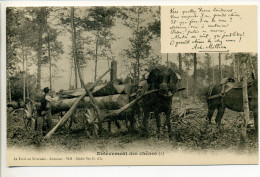 CPA  58 Nièvre Enlèvement Des Chênes (2) Attelages Chevaux Poème D'Achille Millien - Other & Unclassified