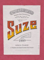 Used Label, Etichetta Usata- SUZE, Aperitif èlaborè. 115x 84mm - Alcoholen & Sterke Drank