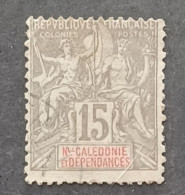 COLONIE FRANCIA NEW CALEDONIE 1892 NAVIGATION AND COMMERCE YVERT N 26 - Usati