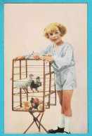 * Fantaisie - Fantasy - Fantasie (Enfant - Child - Kind) * Girl, Fille, Meisje, Bird, Oiseau, Volière, Bird Cage, Roses - Portretten