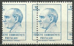 Turkey; 1965 Regular Issue 10 K. ERROR "Shifted Perf." - Neufs