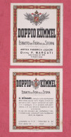 Label,new- Doppio Kummel, Estratto Dei Fiori Della Steppa.- Antica Fabbrica Liquori P.Marcati, Treviso.Italy. 94x 78mm. - Alcools & Spiritueux