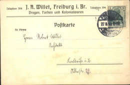 71709402 Freiburg Breisgau J.A. Willet Drogen Farben Kolonialwaren Freiburg Brei - Freiburg I. Br.