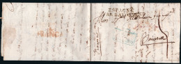 Lugo - Prefilatelia - PE 10 - Carta Fechad En Rivadeo A Francia + Marca "l.-Franca" (Lugo) - ...-1850 Vorphilatelie