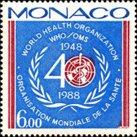 Monaco Poste N** Yv:1636 Mi:1869  40.Anniversaire De L'OMS (Thème) - Other