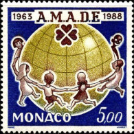Monaco Poste N** Yv:1625 Mi:1858 25.Anniversaire AMADE (Thème) - Andere & Zonder Classificatie