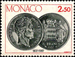 Monaco Poste N** Yv:1600 Mi:1829 Honoré V Prince De Monaco Monnaie (Thème) - Munten