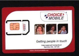 Norway Choice Mobile Gsm Original  Chip Sim PhoneCard - Lots - Collections