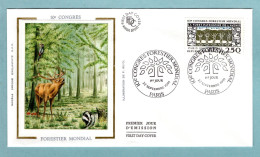 FDC France 1991 - 10e Congrès Forestier Mondial - YT 2725 - Paris (soie) - 1990-1999