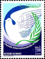 Maroc Poste N** Yv:1011 Mi:1097 Année Internationale De La Paix - Maroc (1956-...)