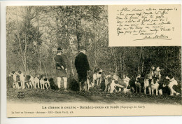 CPA  58 Nièvre La Chasse à Courre - Rendez-vous En Forêt Chasseurs Meute De Chiens Poème D'Achille Millien - Other & Unclassified