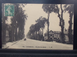 27260 . EVREUX . ROUTE DE CAEN  . OBLITEREE 1910 - Evreux