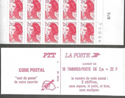 Carnet Liberté N° 2427 C 1 A - Coupé Court Sans Marge Hirizontal - Modern : 1959-...