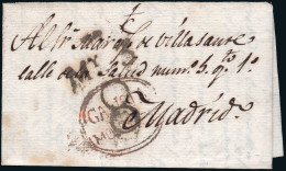 Lugo - Prefilatelia - Monforte De Lemos PE 7 - 1816 - Carta A Madrid + Porteo "8" - ...-1850 Préphilatélie